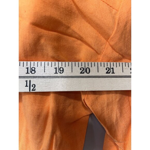 Blue Blush Heidi Cropped Button-Up Shirt, Medium, Orange - Picture 4 of 9